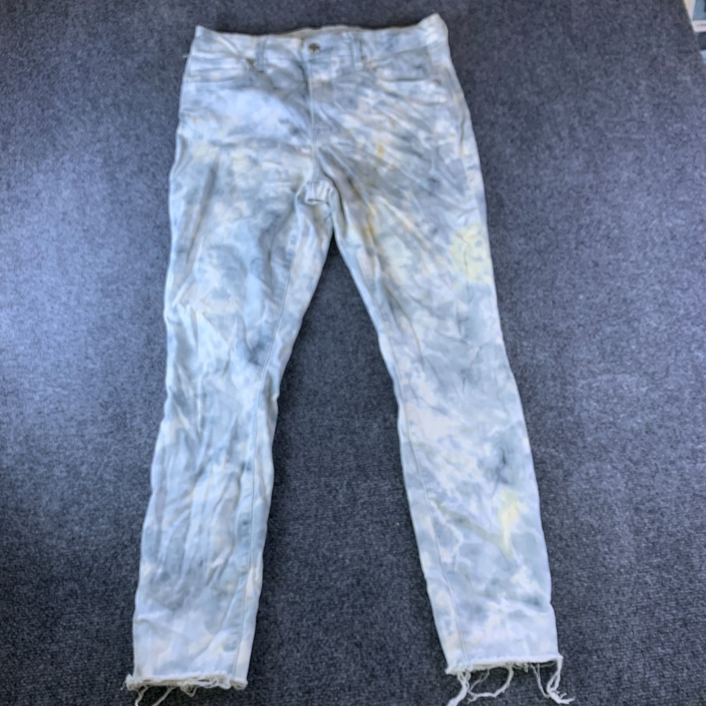 Good American Good Legs Skinny Jeans Women 15/13 (32x28 Fits) Blue Cloud Tie Dye